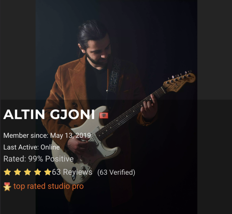 Altin Gjoni guitarist